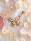 Dije mariposa en baño de oro de 14k