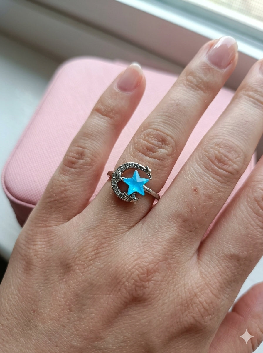 Anillo luna estrella