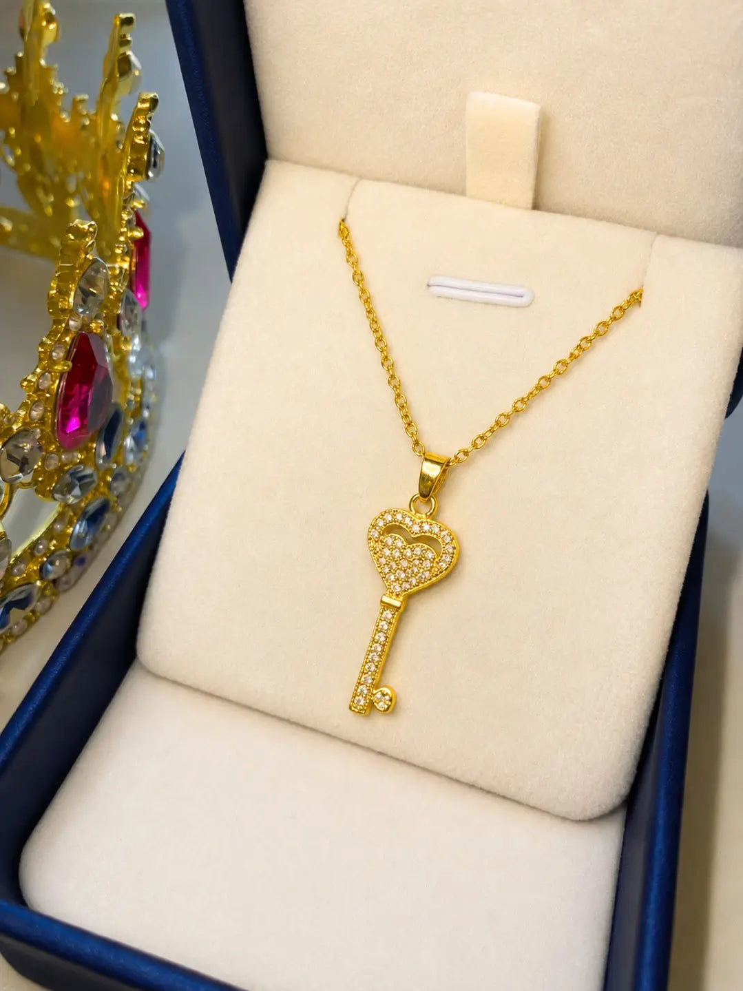 Cadena llave corazón